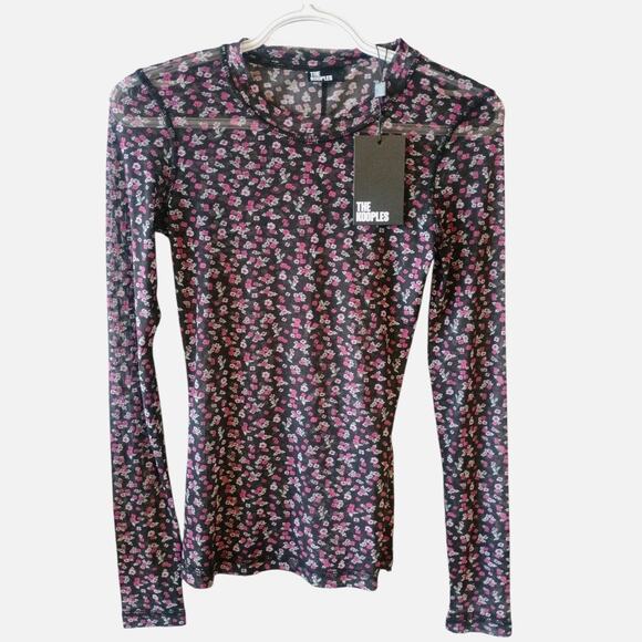 The Kooples Tops - The Kooples Technical Fleece Size 1, Small NWT Black/Pink